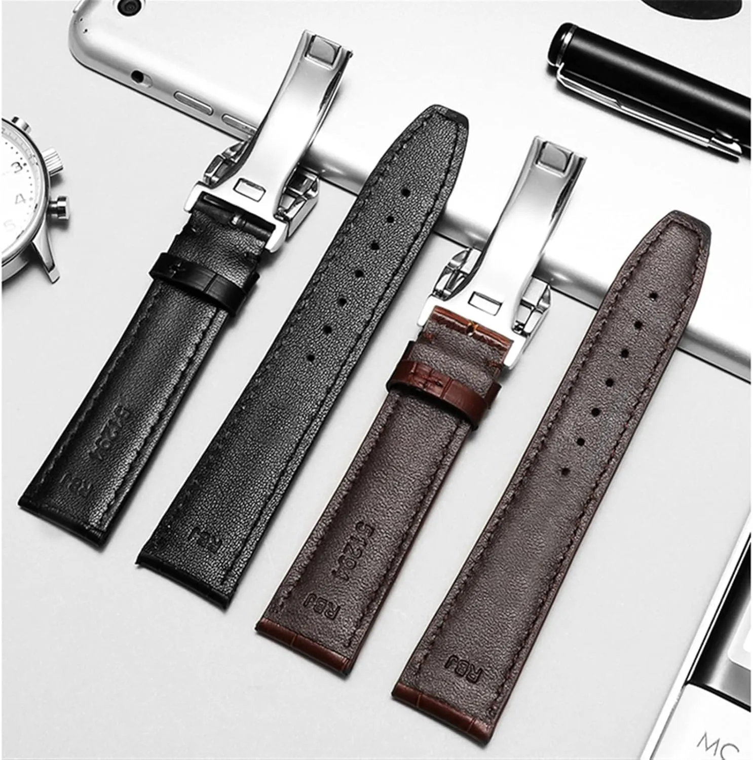 Real Leather Watch whenever Band Watch Belt Chain Watch Bracelet For IWC PILOT WATCHES PORTOFINO PORTUGIESER Men Strap Watch Accessorie 