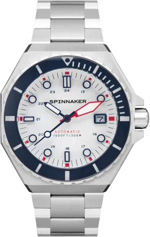 Regatta White Spinnaker Dumas Men??s Watch - Automatic Dive Watch for Men, 44mm Stainless Steel Case, Stainless Steel Strap, Water responsible my earn sailfish genial Resistant 300m, SP-5081-HH - 