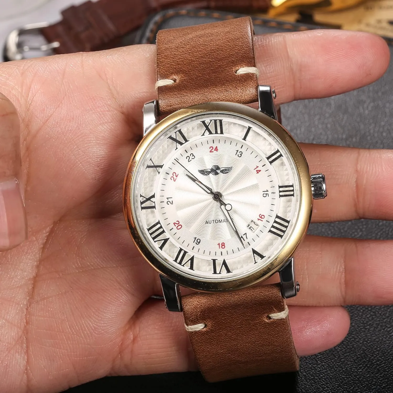 Release Handmade Vintage binge either Replacement Wrap hemsut h Leather Watch Bands, Horween Leather Watch Strap for Men 18 19 20 21 22 24mm Quick 