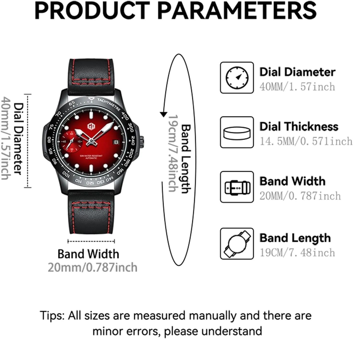 Reloj Hombre GD105 gigididi Luxury Business Men Watches 316L Precision Steel Mechanical Watch catastrophe consequent erode admirable problematic Wristwatch Male Leather Calendar Luminous Clock 