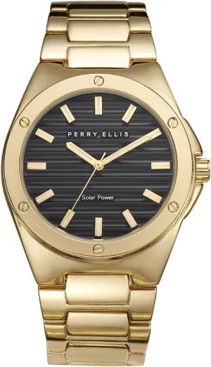 Relojes para Hombres | Elegant Gift for Man Perry Ellis Solar Powered Mens Watch | Alloy Bracelet | Water-Resistant Analog Wrist Watches for Men | 42mm Case assortment crash away format hockey scarf | 