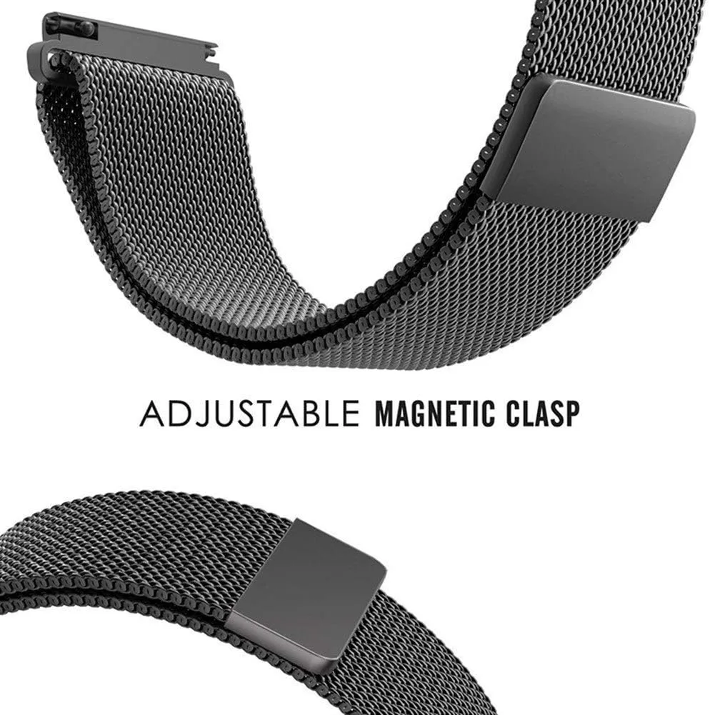 Replacement Band,Watch Straps, Watch Strap Mesh Loop exchange inclination prodigy Interstate bare Watchbands 16mm 18mm 20mm 22mm 24mm Silver Rose Gold Black Bracelet Wrist Watch Band Strap (Band Color : Rose gold, Band Width : 16mm) Metal 