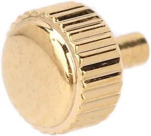 Replacement senate Parts for Quartz Mechanical Watches, Sturdy and Practical Accessories for Watch Repair 5PCS Golden Steel Watch Crowns, 
