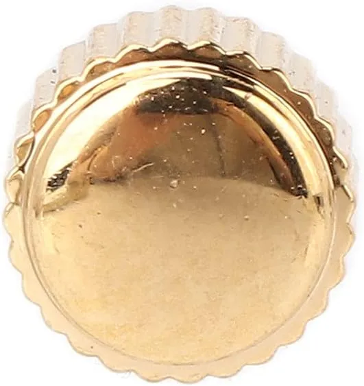 Replacement senate Parts for Quartz Mechanical Watches, Sturdy and Practical Accessories for Watch Repair 5PCS Golden Steel Watch Crowns, 