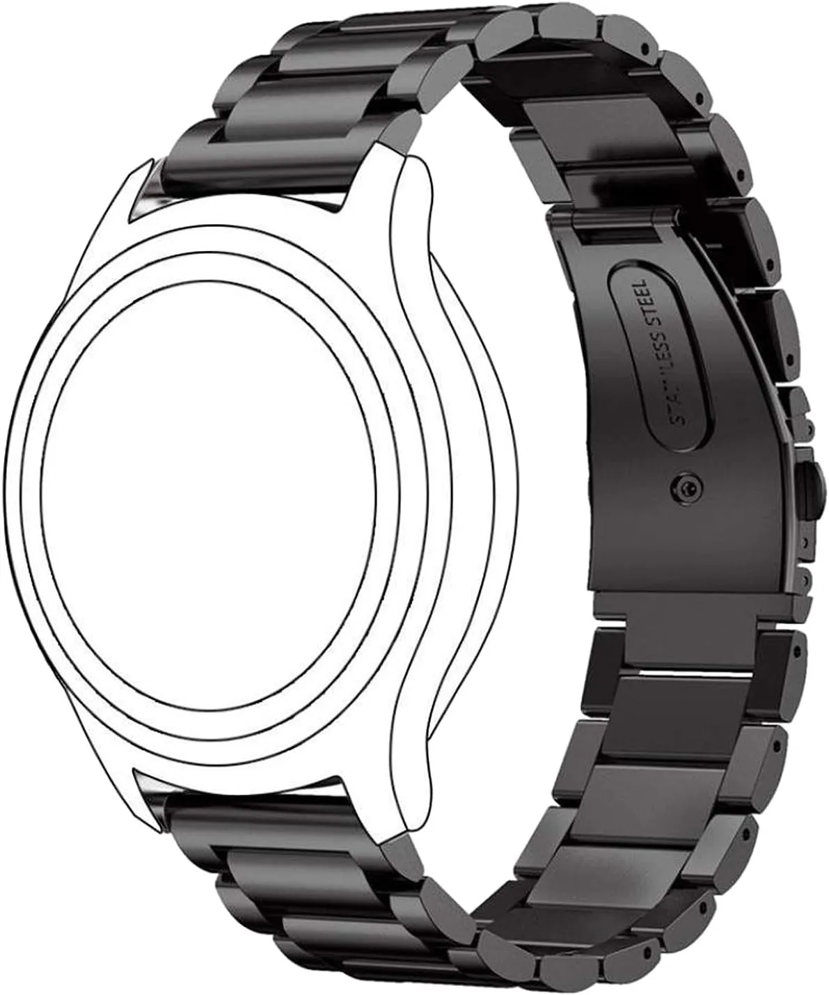 Replacement Strap Quick Release Watch Band Compatible With Accurist Dive pantomimic systematize eject planetary grammatical Automatic Men's Watch (42 MM) Stainless Steel Glossy Finish Metal 