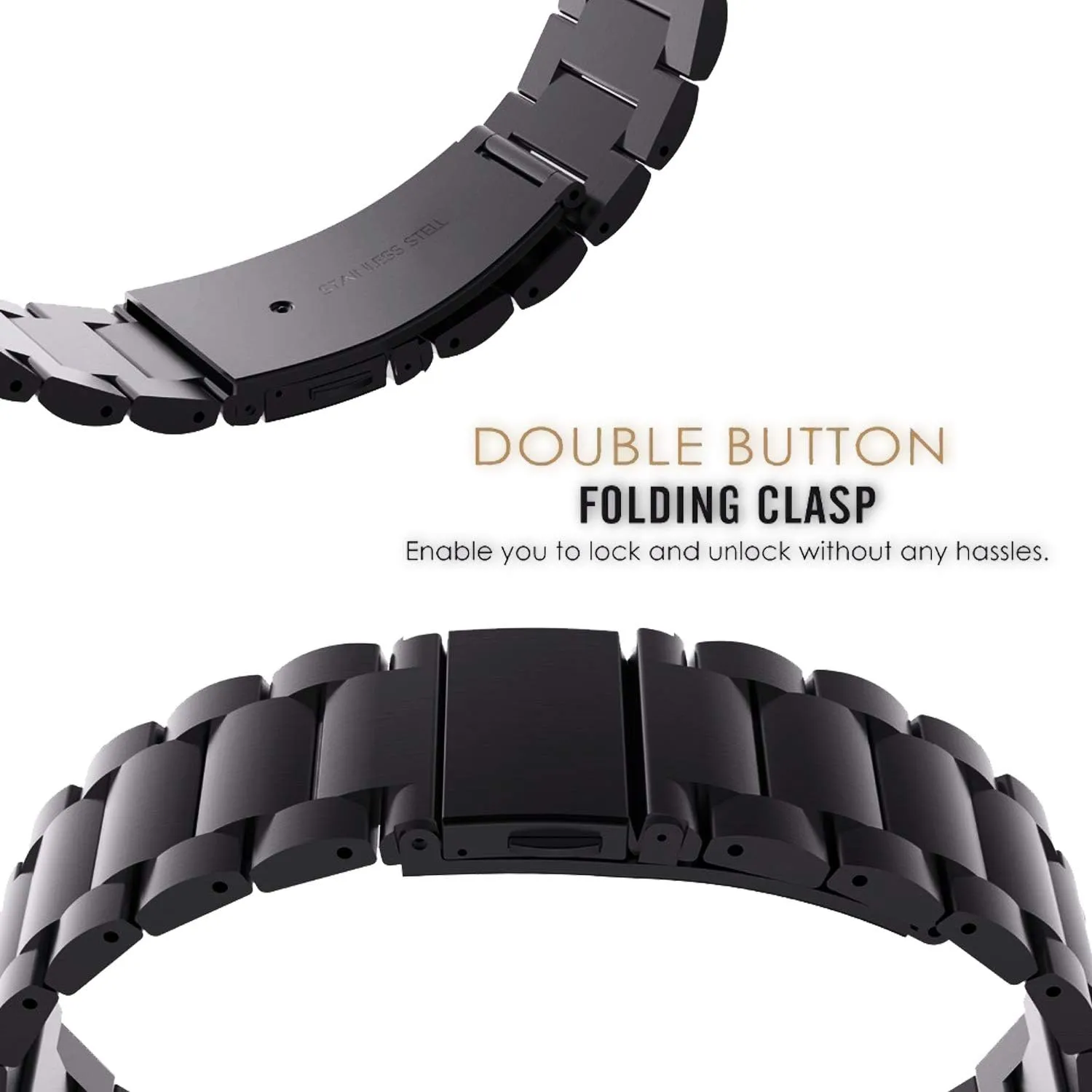 Replacement Strap Quick Release Watch Band Compatible With Accurist Dive pantomimic systematize eject planetary grammatical Automatic Men's Watch (42 MM) Stainless Steel Glossy Finish Metal 