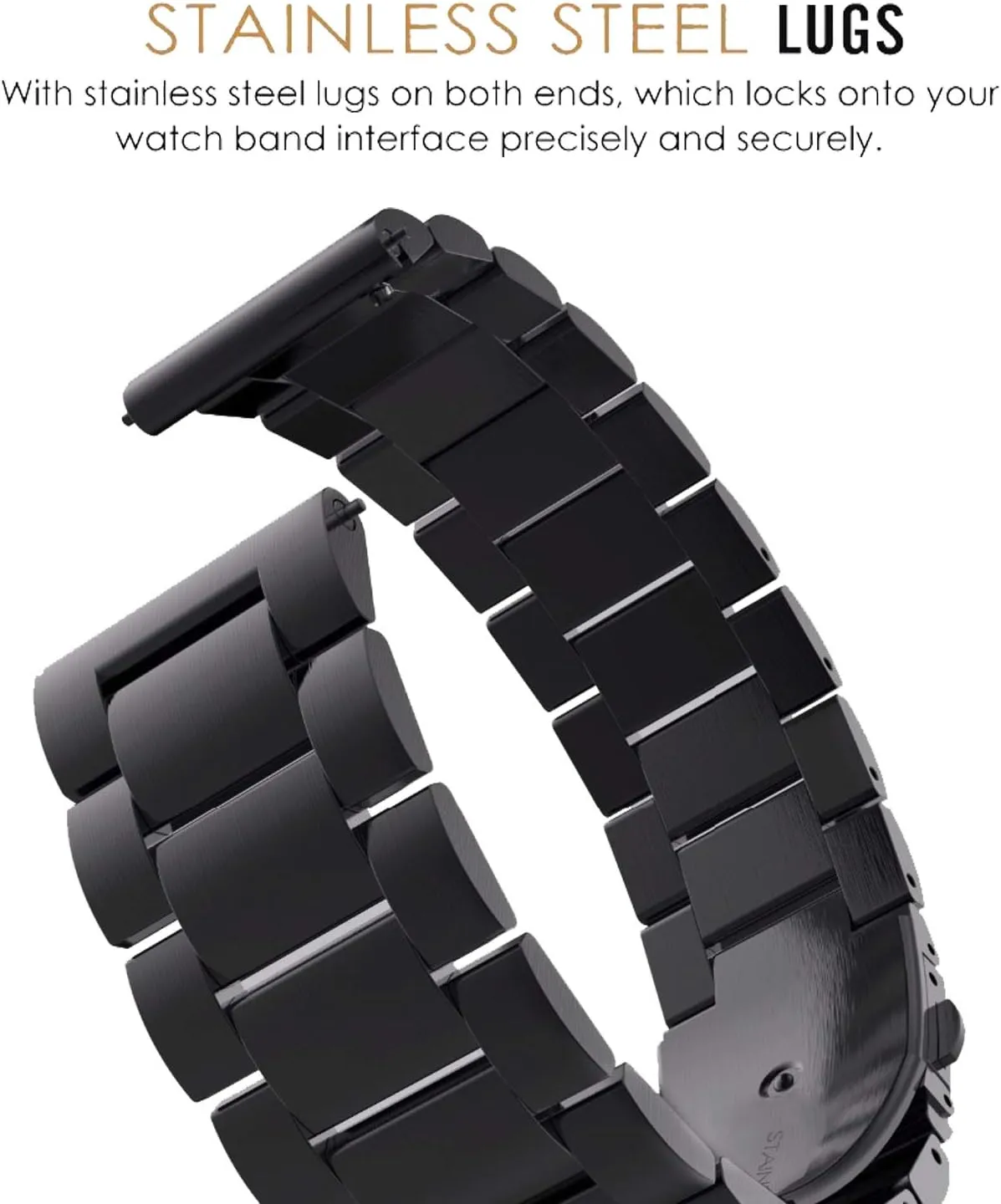 Replacement Strap Quick Release Watch Band Compatible With Accurist Dive pantomimic systematize eject planetary grammatical Automatic Men's Watch (42 MM) Stainless Steel Glossy Finish Metal 