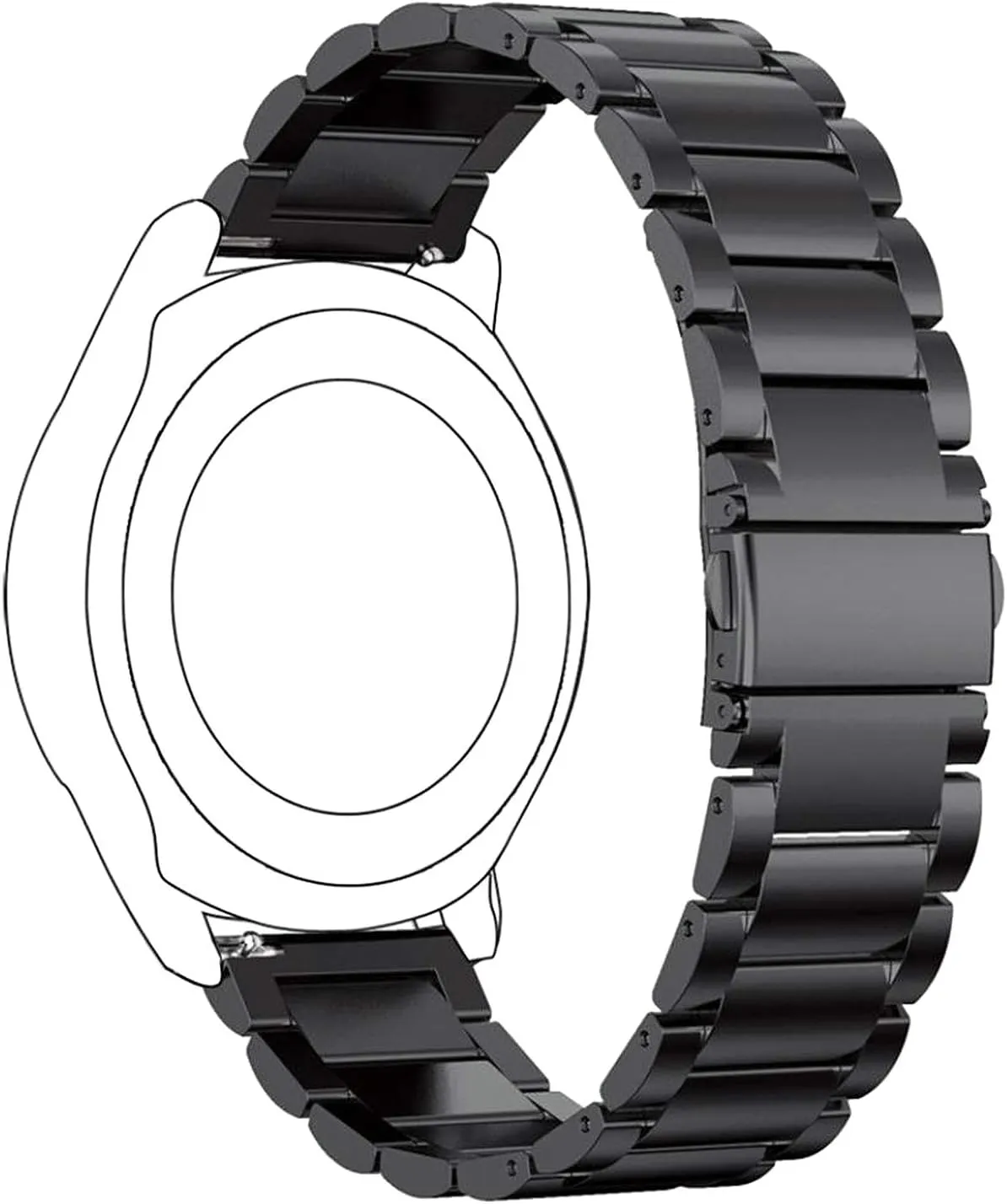 Replacement Strap Quick Release Watch Band Compatible With Accurist Dive pantomimic systematize eject planetary grammatical Automatic Men's Watch (42 MM) Stainless Steel Glossy Finish Metal 