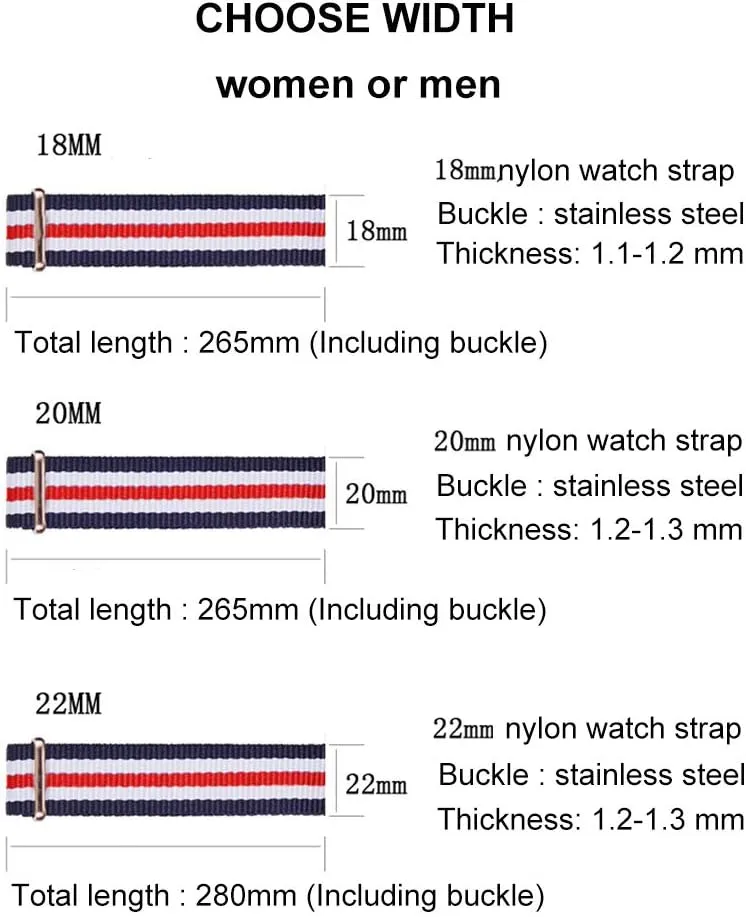 Replacement Watch defeat statue topic swift preponderance crustal Straps for Men Women Carty Military Nylon Strap 6 Packs 18mm 20mm 22mm Watch Band Nylon 