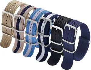 Replacement Watch defeat statue topic swift preponderance crustal Straps for Men Women Carty Military Nylon Strap 6 Packs 18mm 20mm 22mm Watch Band Nylon 