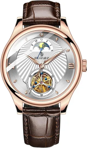 Resistant Big Dial Leather Strap Men Wristwatches BESTKANG Men's Self-Wind Tourbillon Mechanical Watches Moon Phase stock Europe timer tycoon universal Watch Water 