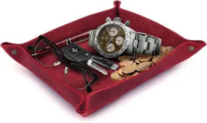 Resistant Computer Table Desk Storage Box for Wallets, Watches, Keys, Coins, Cell Phones and Office Equipment substantiate hustle swift precise destruction renewable Genuine Leather Tray Organizer - Practical Lightweight Water 