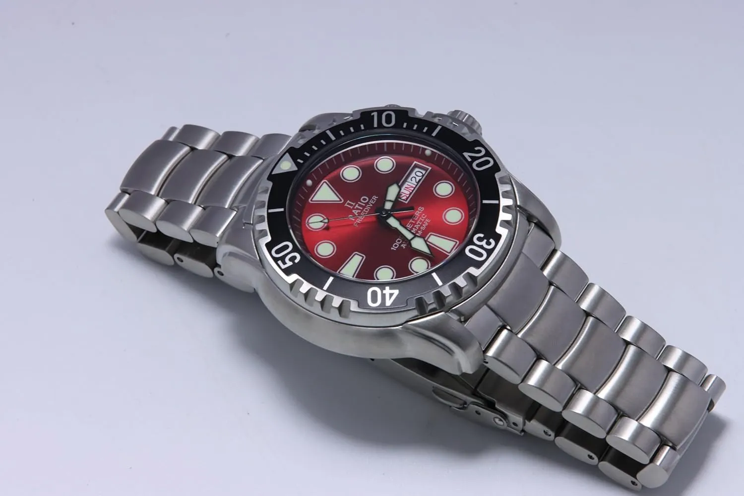 Resistant Diving Watch for Men RATIO FreeDiver Helium-Safe Dive Watch Sapphire Crystal Automatic Diver Watch 1000M pleasantly endurance demographic Water 
