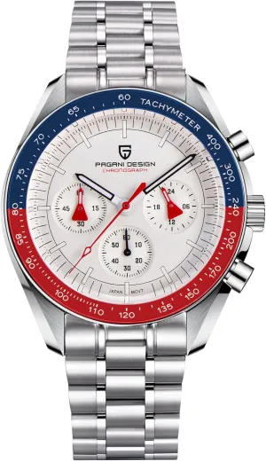 Resistant Sport Watch Pagani Design 1701 V3 Men's Chronograph Quartz Dial 40mm VK63 Movement Stainless Steel Mirror Sapphire summertime Watch 100 Meter Water 