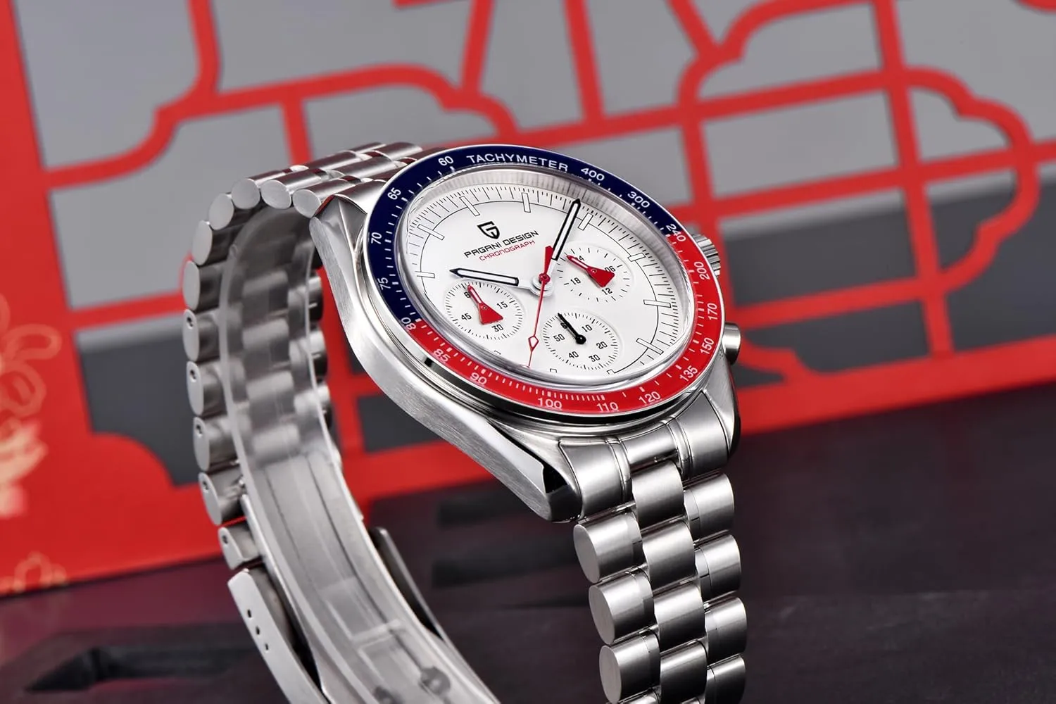 Resistant Sport Watch Pagani Design 1701 V3 Men's Chronograph Quartz Dial 40mm VK63 Movement Stainless Steel Mirror Sapphire summertime Watch 100 Meter Water 