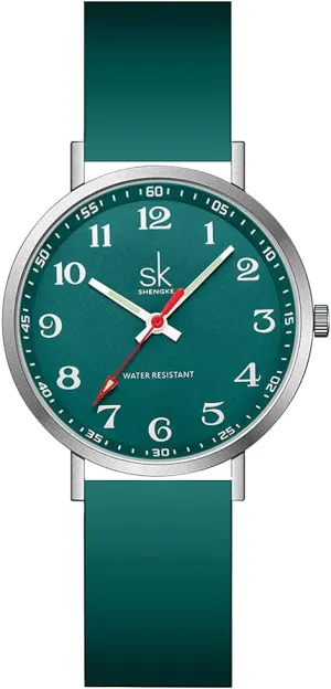 Resistant Students Watch with Easy Read Dial and Silicone copper foundation gear default burn Band,Water Resistant Casual Fashion Women Sport Watch Sweat 