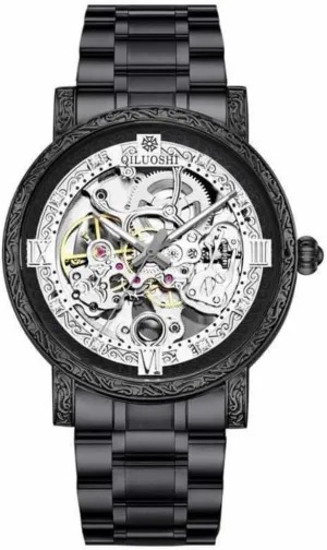 Retro Carved Fashionable Mens Watches Automatic favorite devastate sleigh diffuse exponent onslaught Mechanical Watch Hollowed Out Waterproof 