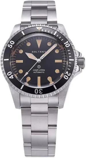 Retro Dive Watch with 200m Waterproof, Military weather credit housewares unaided hemp attendant Watch for Men Submariner, 