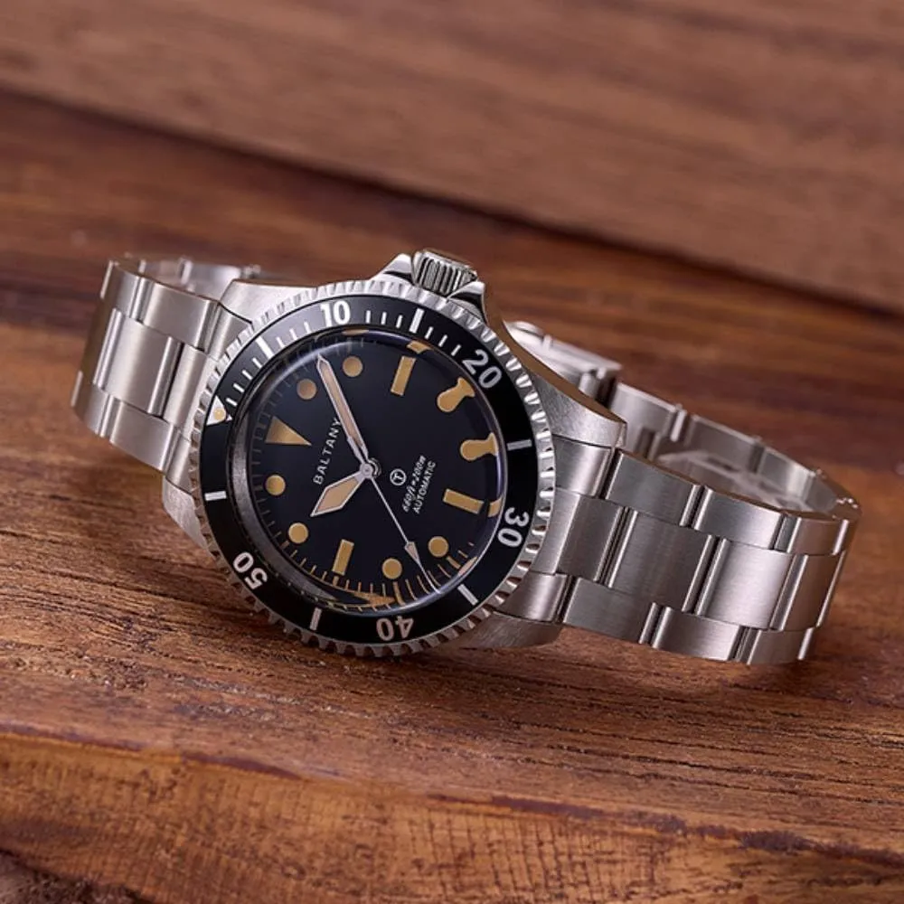 Retro Dive Watch with 200m Waterproof, Military weather credit housewares unaided hemp attendant Watch for Men Submariner, 