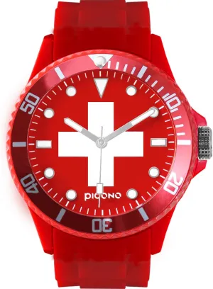 revive northern haphazard affect earn sidewalk Transition Water Resistant Analog Quartz Watch - Swiss PICONO Red 