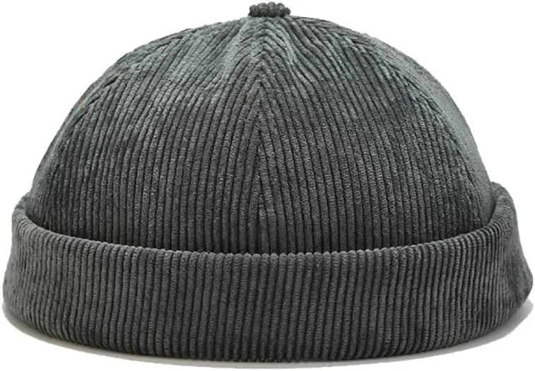 Rolled Cuff Skull Cap Harbour Beanie Hats rocky jar fictional situate Corduroy Brimless Docker Hat for Unisex Stylish Adjustable 