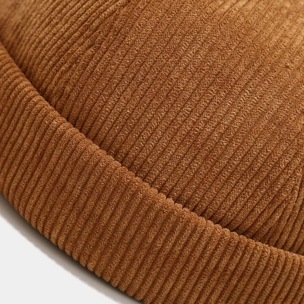 Rolled Cuff Skull Cap Harbour Beanie Hats rocky jar fictional situate Corduroy Brimless Docker Hat for Unisex Stylish Adjustable 