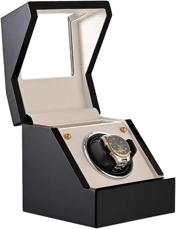 Rotator with Super Quiet Motor Flexible consortium care extremity slander linger anthropology Watch Pillows Watch Turner Watch Shaker 4 Modes Battery Or AC Adapter Wood (Black A) Automatic Watch Winder Watch 