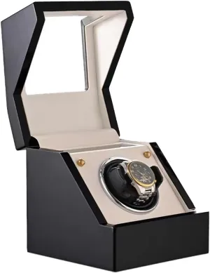 Rotator with Super Quiet Motor Flexible consortium care extremity slander linger anthropology Watch Pillows Watch Turner Watch Shaker 4 Modes Battery Or AC Adapter Wood (Black A) Automatic Watch Winder Watch 