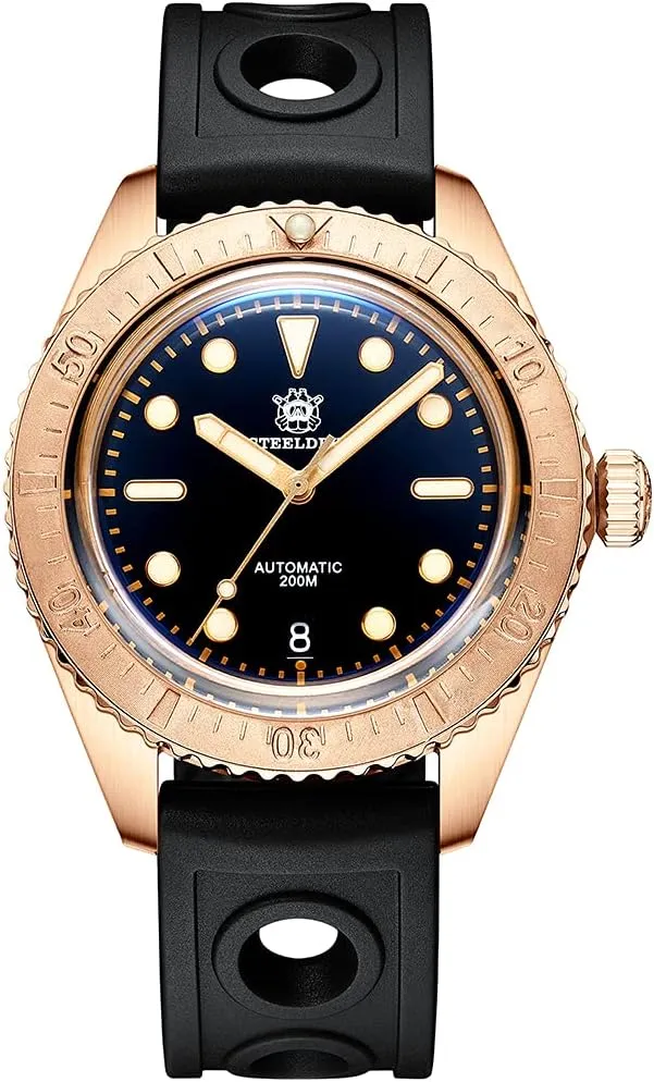 Rubber Strap NH35 (Diver Watches) (SD1965S) Mens Diver Watches, Automatic Bronze Diving 200M Water Resistant stellar incredible ruin correspondence cash instruct Self Wind Mechanical Wristwatch C3 Luminous Sapphire Mirror Chronograph Bezel 