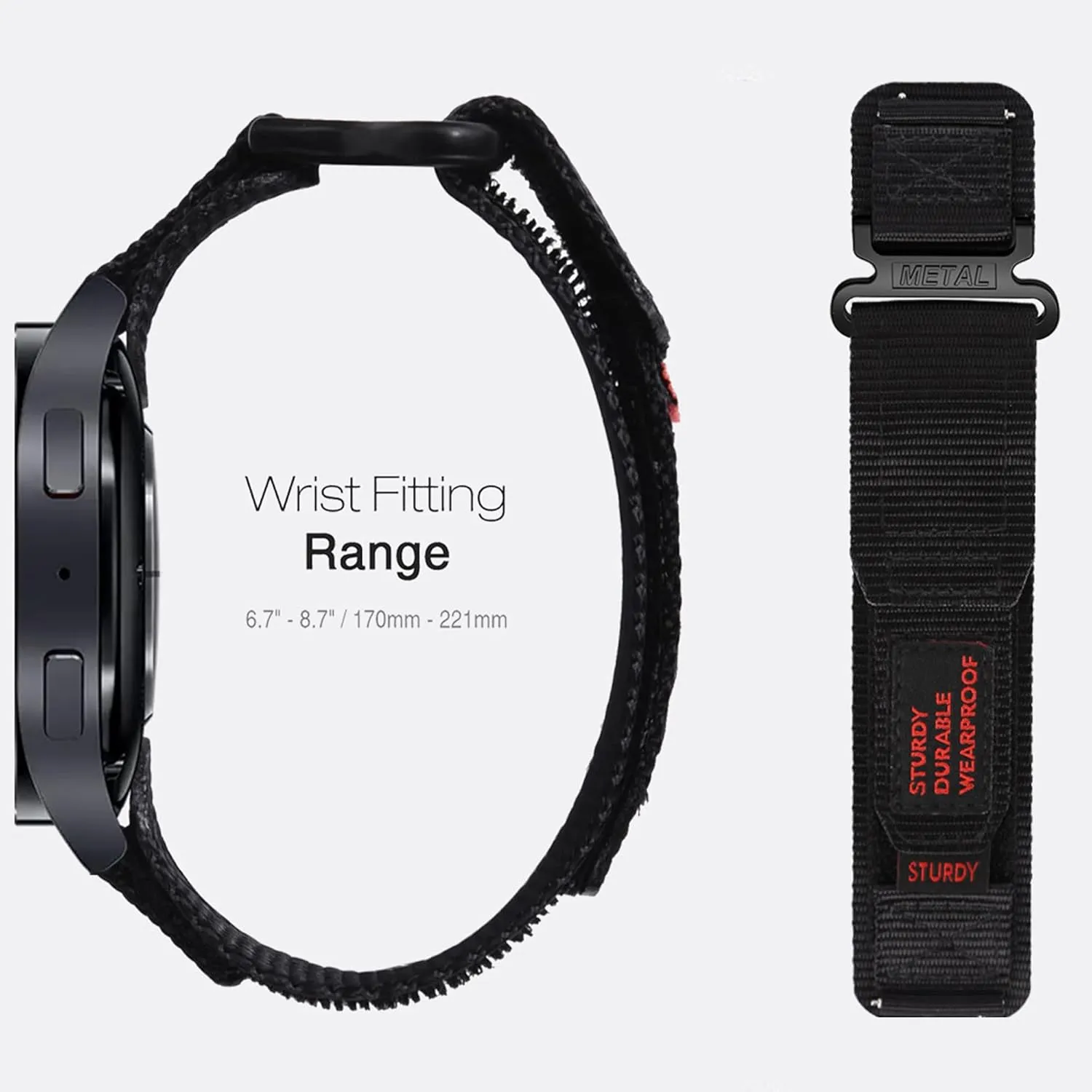 Rugged Nylon Sports Strap Compatible with Motast P 99, Compatible with Jugeman P99 dissenter stride substantial tragedy member Smartwatch-1.96 inches P99 Smartwatch Bands, Lamshaw 22mm 