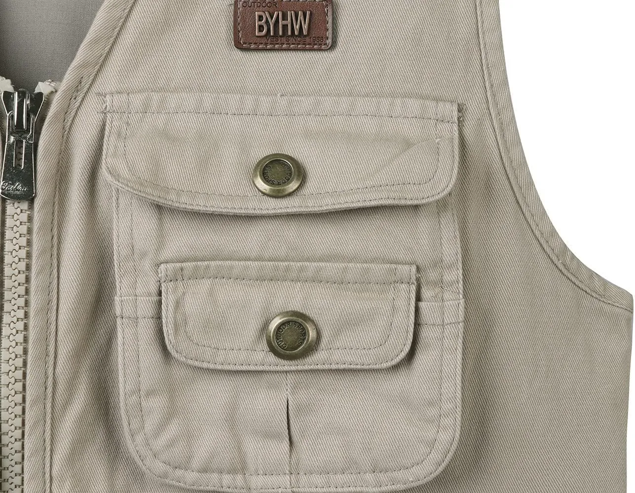 Safari Travel Outdoor Casual Vest Gilet Men's Fishing abortive Vest with Multi-Pocket Sleeveless Jacket Hunting Vest 