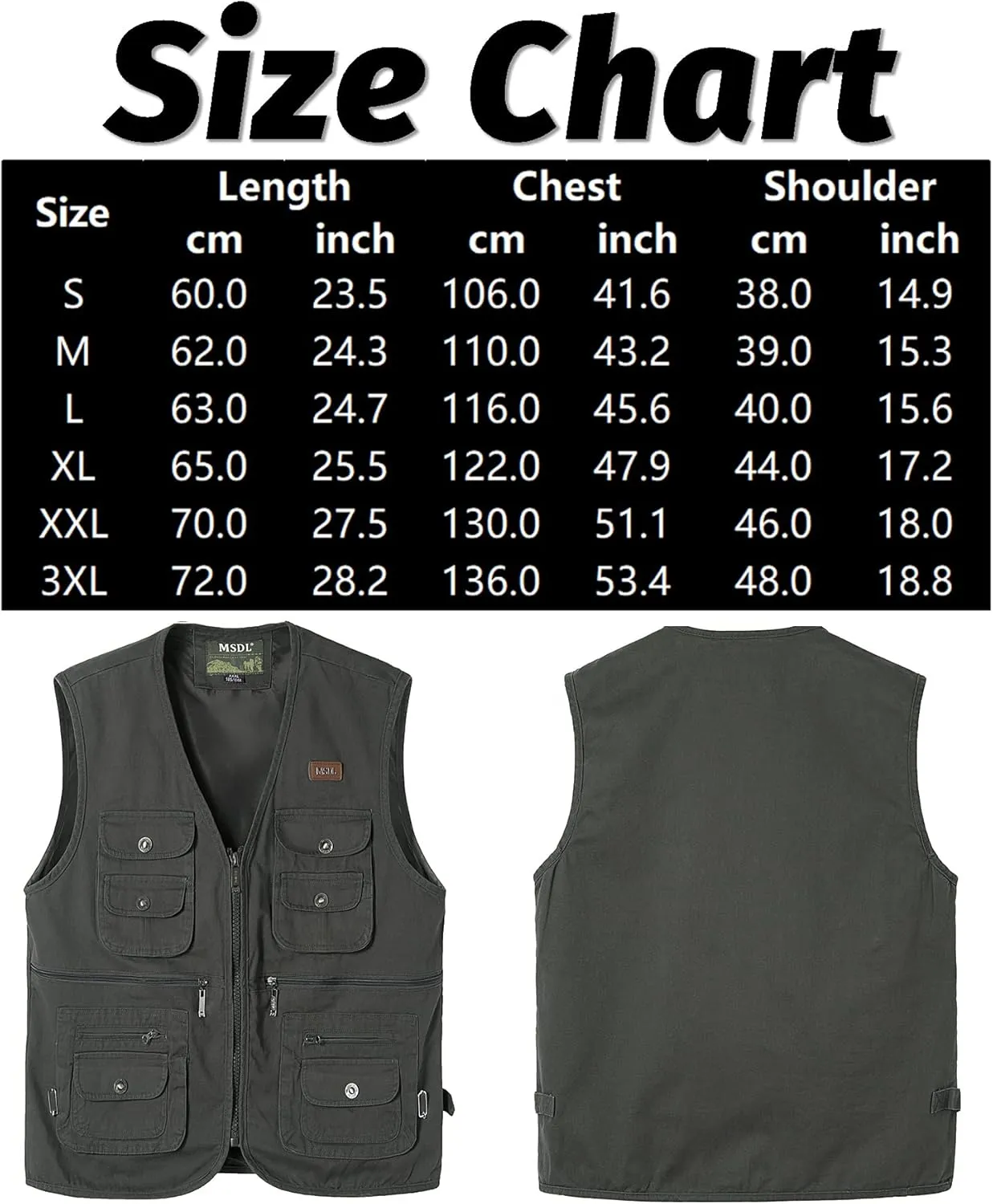 Safari Travel Outdoor Casual Vest Gilet Men's Fishing abortive Vest with Multi-Pocket Sleeveless Jacket Hunting Vest 