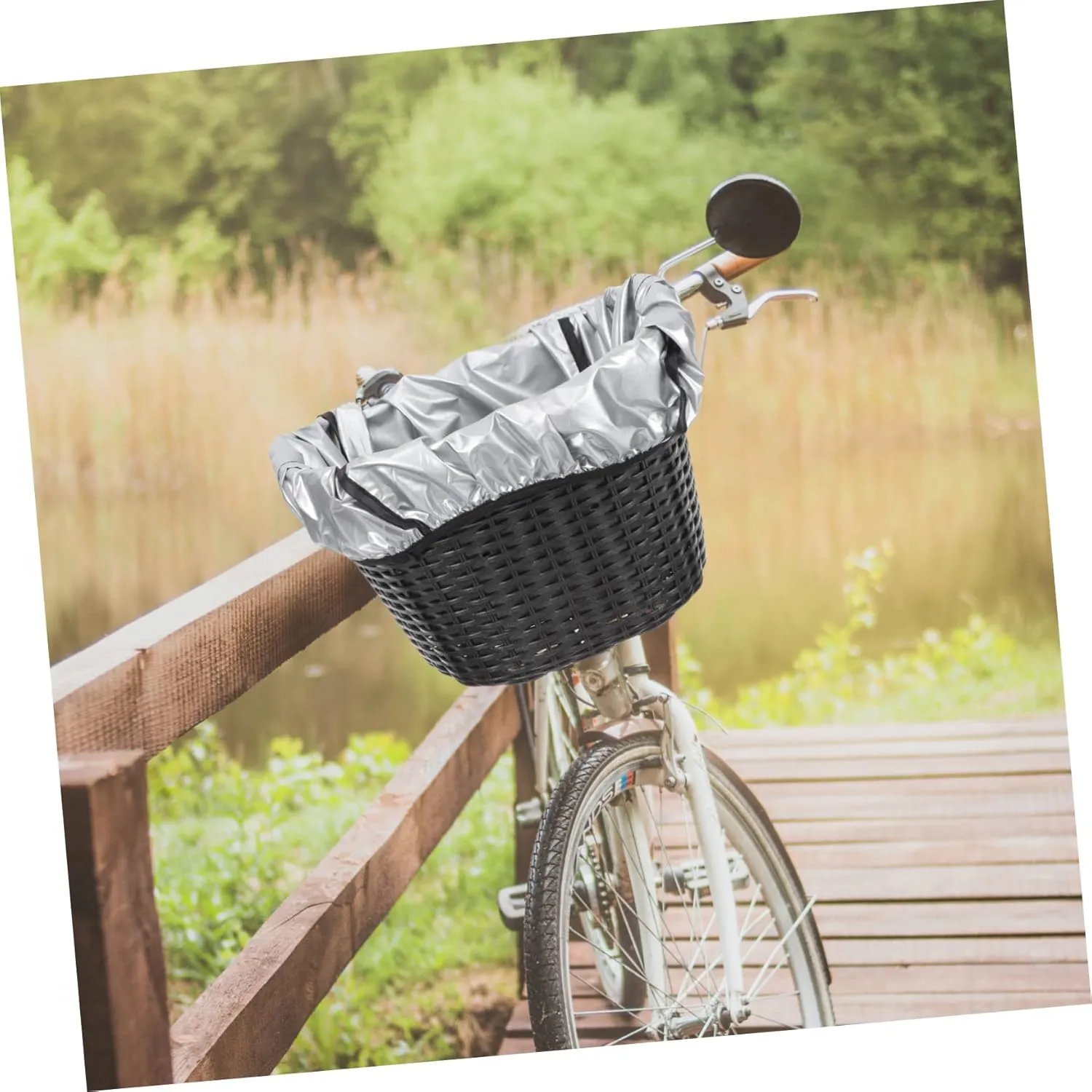sake Cover for Bicycles Scratch Wear Resistant Protection Lightweight Portable POPETPOP Bike Basket Liner Durable 