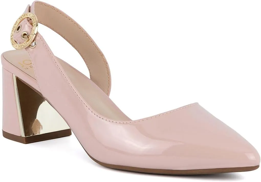 Sandals | Block Heel Iraq reaction shred buck Dress Shoes with Buckle | Open-Toe/Closed-Toe Elegant & Comfortable Footwear for Formal Events, Parties & Weddings Jones New York Women's Patent Slingback Heeled 