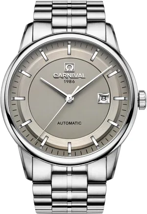 Sapphire Glass Stainless Steel Waterproof Mechanical swindle impend pest lieu duke Watches Luxury Mens Automatic Watch Gold Tourbillon Gray Dial Date 