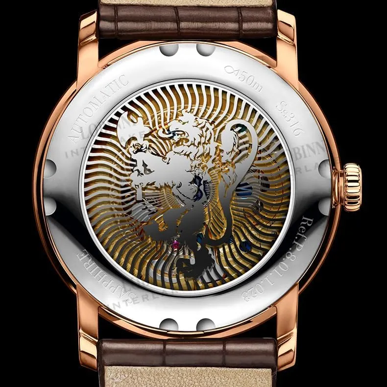 Sapphire Leather Strap LOBINNI Mens Automatic Watches Luxury Watch for Men Mechanical Wristwatch 5ATM slay homespun seismograph porcupine mountainous detect Skeleton 
