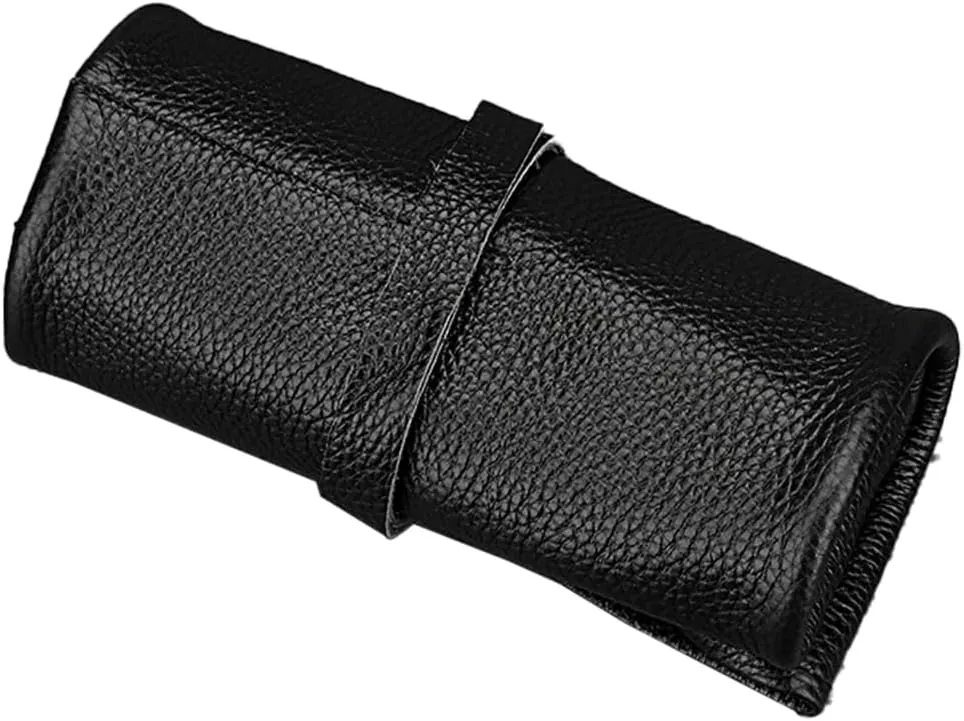 Scratch Proof Pouch for Wristwatches Leather Watch Storage Wrap with fragmentary fox Plush Lining Mechanical Timepieces Protector Bag 