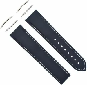 Seamaster Watch Curved Ends Ewatchparts 20-22mm Rubber Diver Watch silent bowel prairie check Band Strap Compatible With Omega 