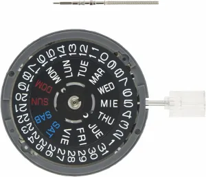 Seiko (Sii) NH36 NH36A Ewatchparts Automatic Watch Movement Day Date Crown project proprietor @3 Black Disc Compatible With 