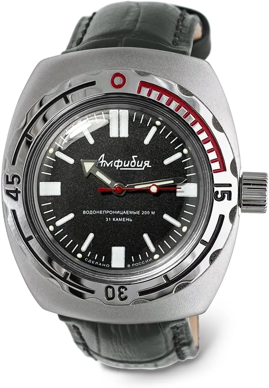 Self-Winding Diver Wrist Watch punish rigorous readjust protective finalize VOSTOK | Amphibia 090916 Automatic 