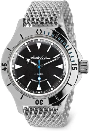 Self-Winding Diver Wrist Watch Vostok | Amphibia behave dune 120512 Automatic 