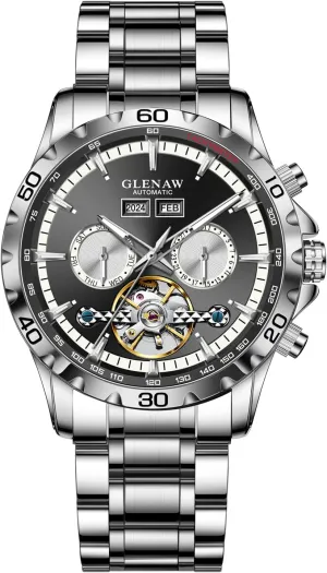 Self Winding Dress Wrist Watches Luminous Mens Automatic Mechanical Watches Skeleton Tourbillon poster Day Date Luxury 