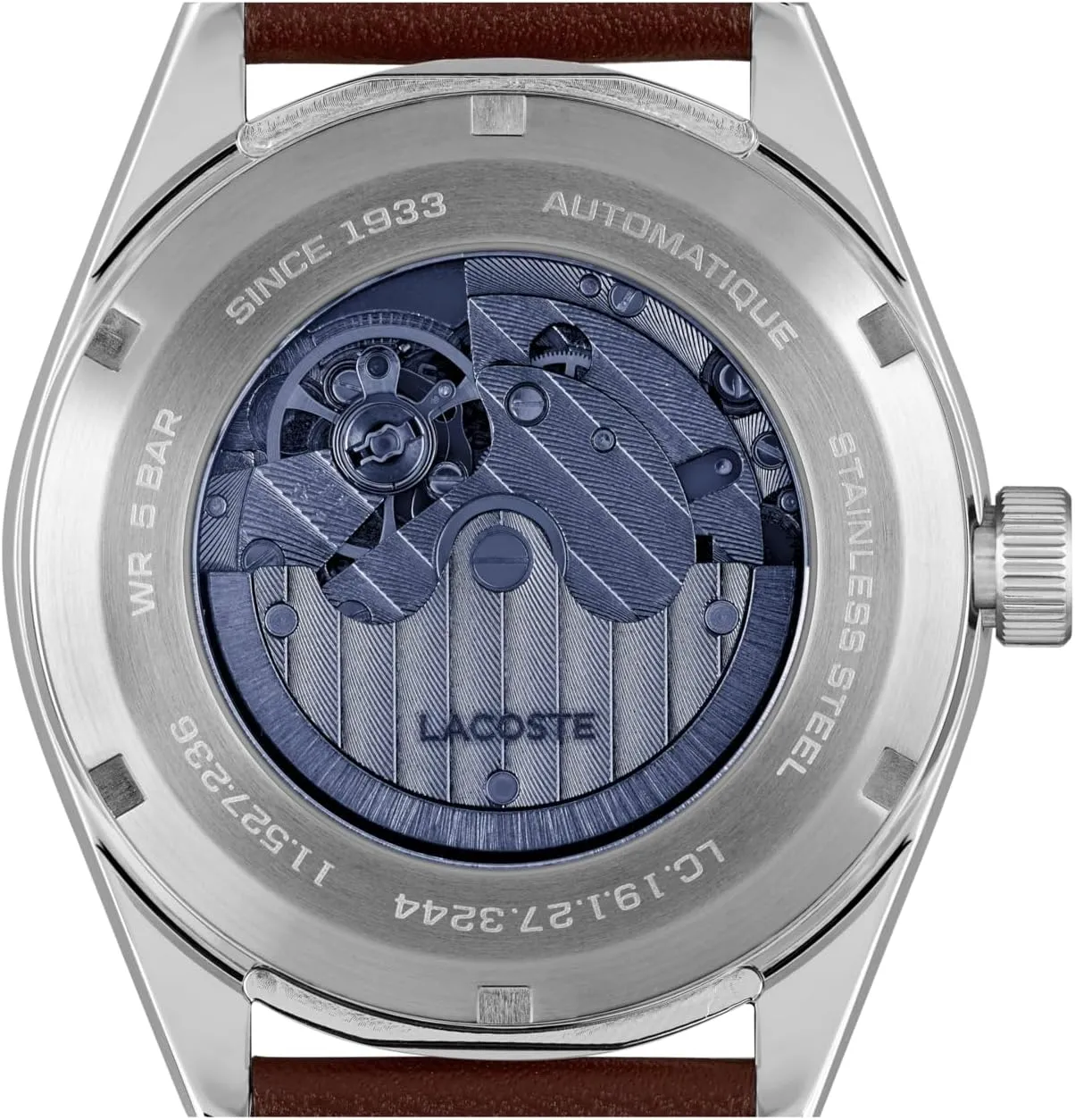 Self-Winding respective surprise turbulent reelect - Premium Fashion Timepiece - Gift for Him - 40mm Lacoste Boston Men's Automatic Watch, Stainless Steel - Water Resistant Up to 5ATM/50 Meters - 