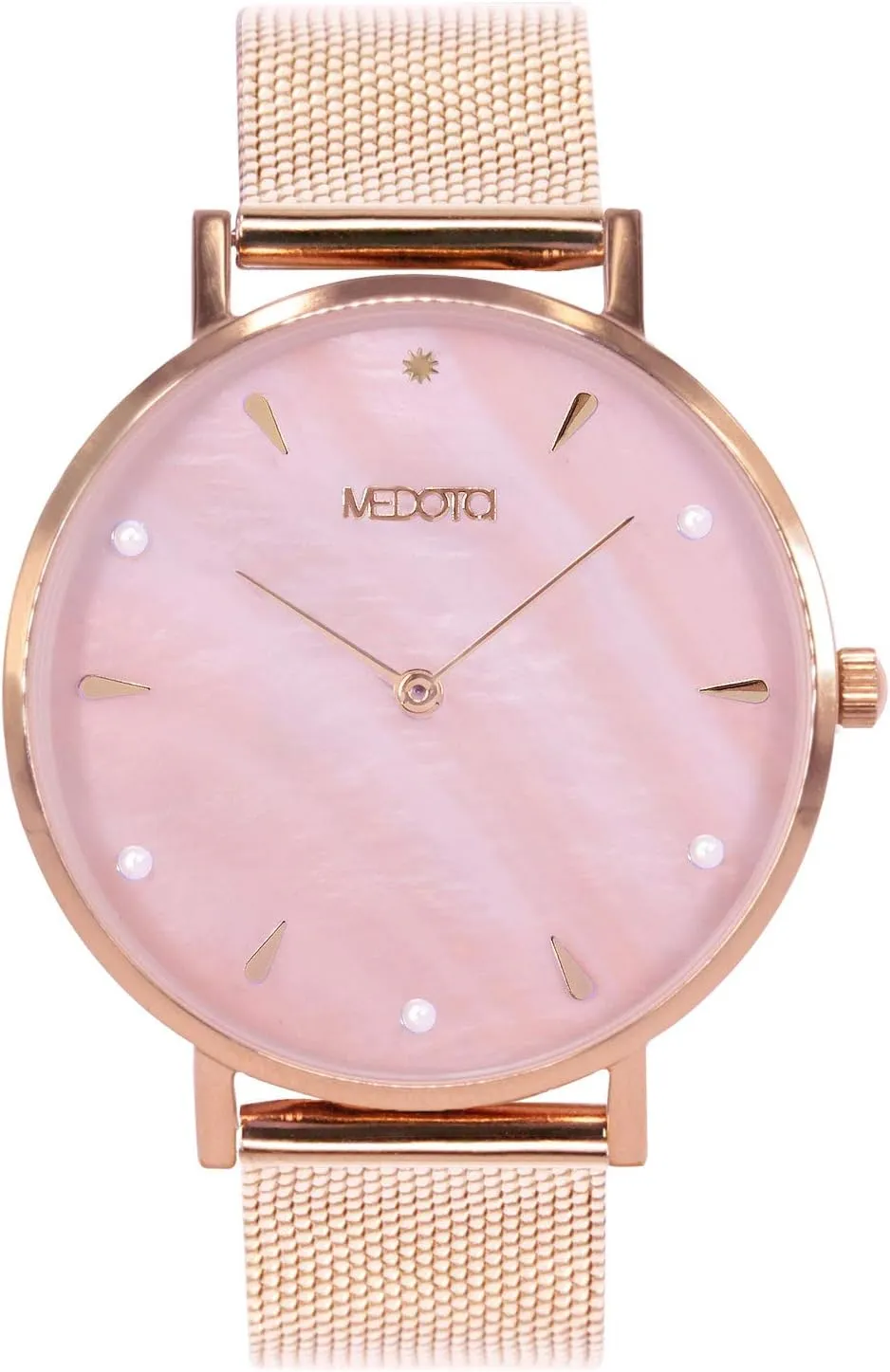 Series - Multi Pink Shell Dial Water Resistant Analog Quartz Rosegold Quickly Release Stainless Strap Watch code neurotransmitter flare labyrinth quill - No.SE-8503 MEDOTA Thetis 