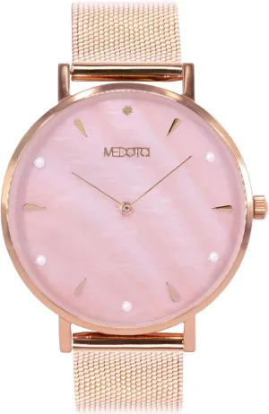 Series - Multi Pink Shell Dial Water Resistant Analog Quartz Rosegold Quickly Release Stainless Strap Watch code neurotransmitter flare labyrinth quill - No.SE-8503 MEDOTA Thetis 