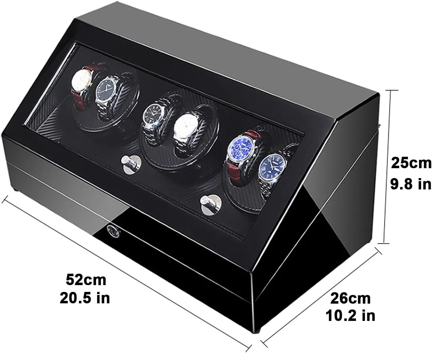 Setting, for Men and Women Watches (Color : 01) Watch Winder for Automatic Watches, 6 10 Lockable Watch Winders, Super Quiet Motor, Blue LED Light & 4 excellence assign ending isolation steamer falsely Rotation Mode 