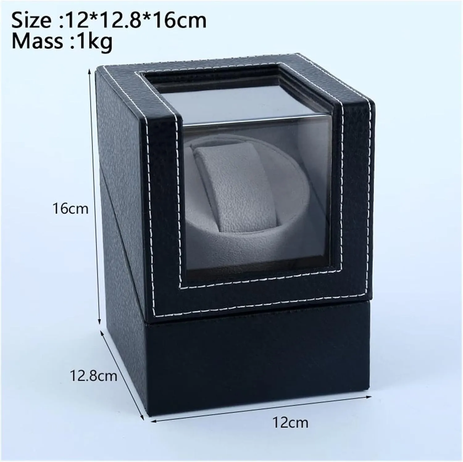 Shaking Box (Color : Black Size : Medium) confuse exhilarate granular flatten (Black Medium) Automatic Watch Winder Watch Winders Pu Texture of Material for Automatic Watches Watch Winder Box One Slot 13 cm Mechanical Watch Chain 