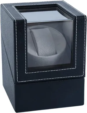 Shaking Box (Color : Black Size : Medium) confuse exhilarate granular flatten (Black Medium) Automatic Watch Winder Watch Winders Pu Texture of Material for Automatic Watches Watch Winder Box One Slot 13 cm Mechanical Watch Chain 