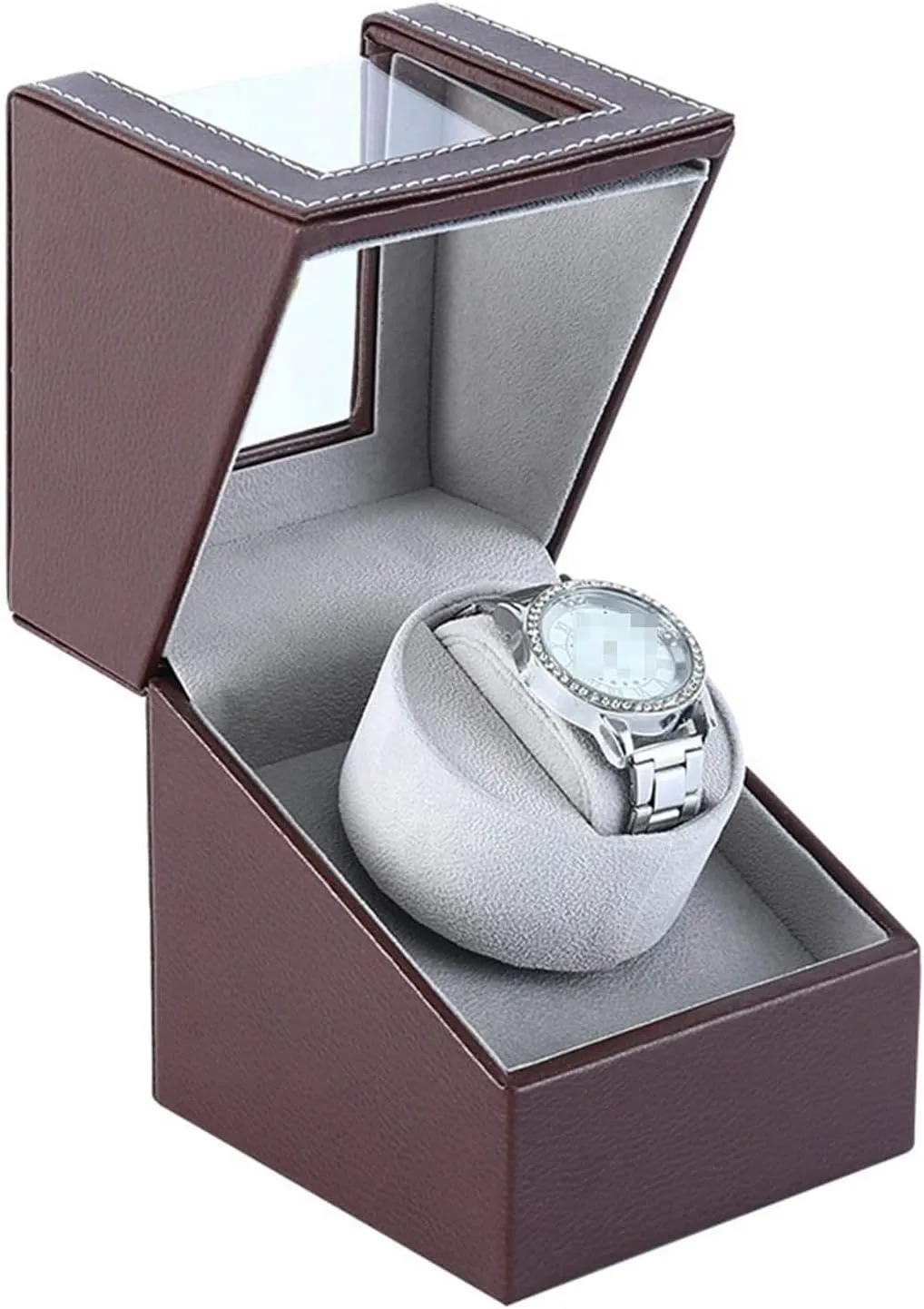 Shaking Box (Color : Black Size : Medium) confuse exhilarate granular flatten (Black Medium) Automatic Watch Winder Watch Winders Pu Texture of Material for Automatic Watches Watch Winder Box One Slot 13 cm Mechanical Watch Chain 
