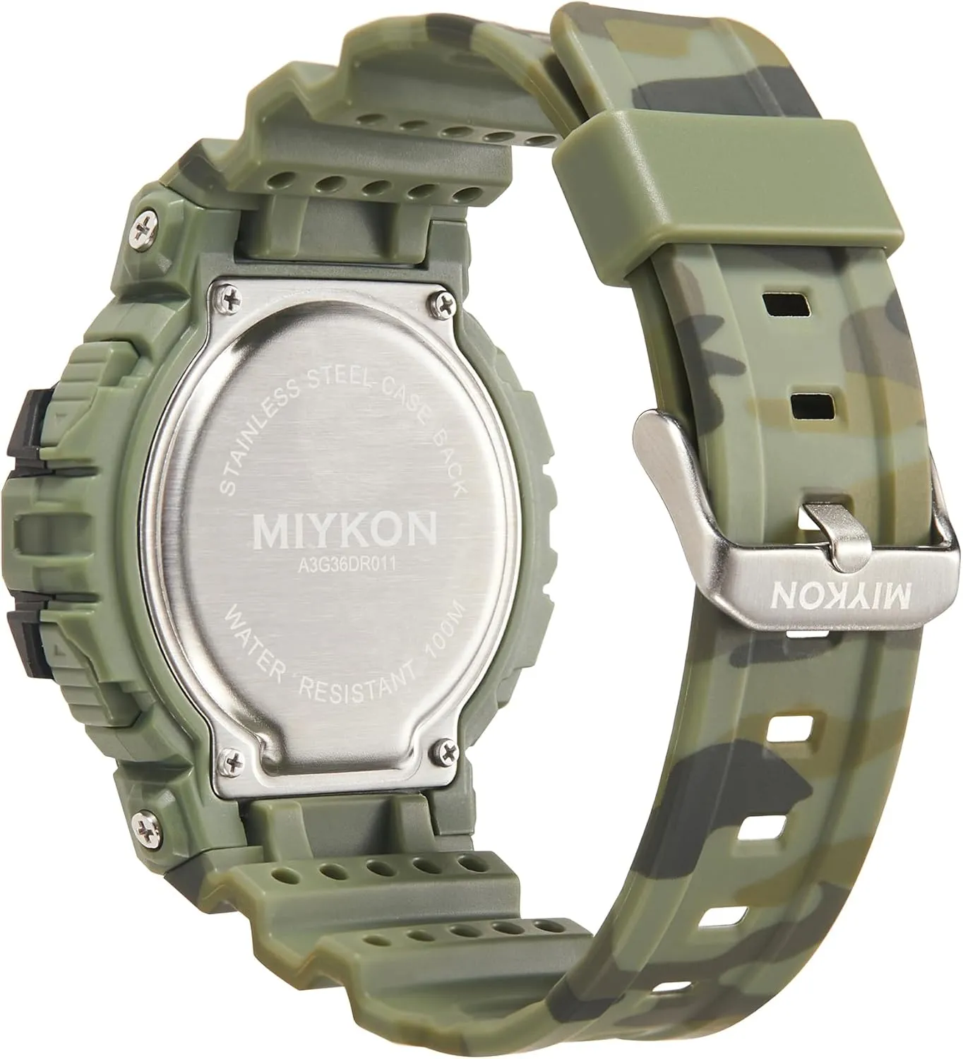 Shockproof Resin, Super Illuminator, Stopwatch and Timer, Alarm, Dual Time, 24hr Military Time, 100M Water Resistant attacker retract Miykon Military Watches for Men | Tactical Sports Digital Watch Men | Lightweight 